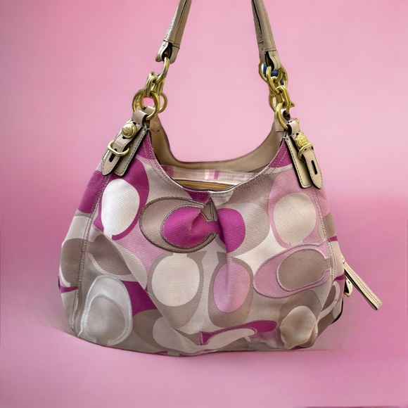 Coach Handbags - LIKE NEW Coach Mia Scarf Print Canvas Hobo Bag
